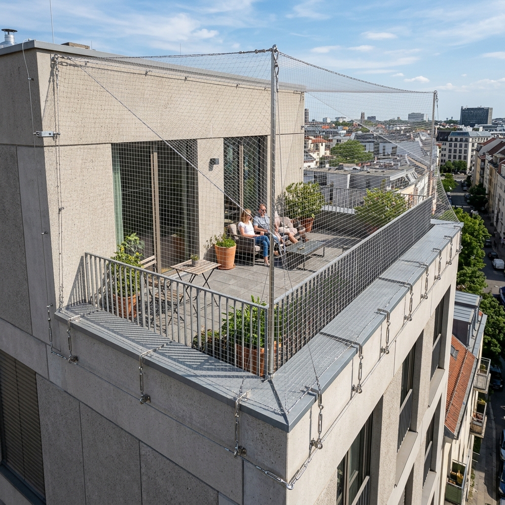 Terrace Bird Netting installation in Chennai
